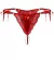 Calcinha Tailandesa em Renda com Pérolas Estimulantes - Vermelho - comprar online