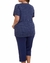 Pijama Plus Size Feminio Pescador - Vermelho Poá - loja online