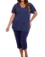 Pijama Plus Size Feminio Pescador - Vermelho Poá - comprar online