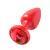 Plug P de Plastico Vermelho com Pedra 7 X 2,8 cm - TODA CHIC GV