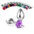 Tam P - Plug Anal em Aço Cromado com Pedra - Jóia Anal 7 X 2,8 cm - Cores Variadas - buy online