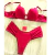 Conjunto Julia com Calcinha larguinha Lateral - Vermelho