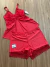 Baby Doll em Liganete com Detalhes em Renda - Vermelho - comprar online