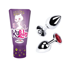Kit Plug Anal P, M ou G + Lubrificante Íntimo Kuloko 15g