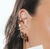 Piercing Semijoia Fake Argola Cristais Color Banho Ouro 18k - loja online