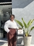 Pantalona Plus Size Marrom na internet
