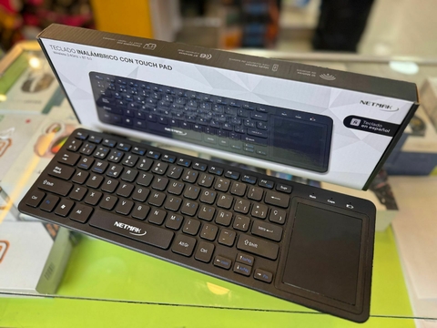 TECLADO INALÁMBRICO PARA TV NETMAK CON TOUCHPAD