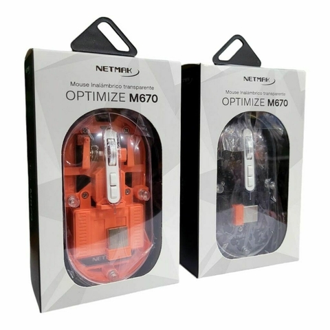 MOUSE INALÁMBRICO NETMAK OPTIMIZE M670 TRANSPARENTE