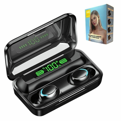 AURICULARES BLUETOOTH TWS F9-5 CON POWERBANK 