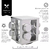 Porta Condimentos Giratório Inox Com 8 Peças Mimo Style - comprar online