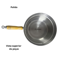 Jogo de Panelas Vitória 5 Peças com Cabo de Madeira Polida Reforçado Polida - comprar online