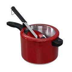 Panela de Pressao Pequena 2,5 Litros Vermelha Aluminio.