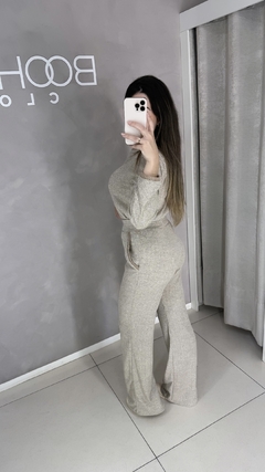 Conjunto Cashmere Galão areia/rose - loja online
