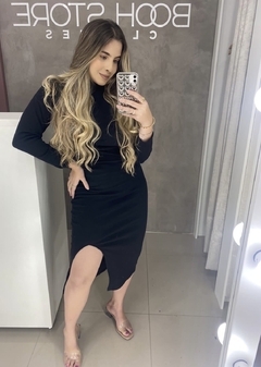 Vestido gola canelado - Booh Store