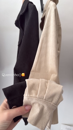 camisa shacket veludo cotelê manga longa - loja online
