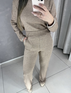 Conjunto Cashmere Galão Rose/cinza - Booh Store