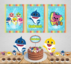 Kit Festa Baby Shark Menino