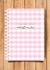 Caderno de Ministração: Capa Xadrez