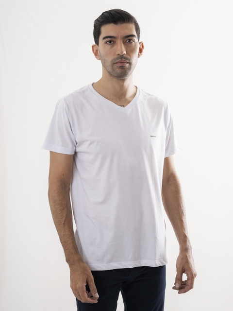 Camiseta Gola V EcoPet Branco Icon