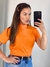 Blusa de gola laranja