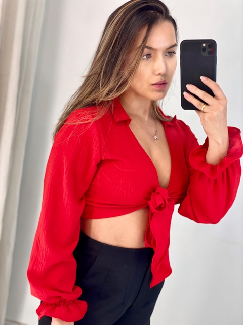 Blusa Bata Vermelha