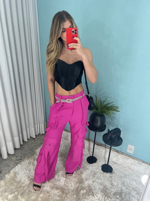 Calca Cargo Pink