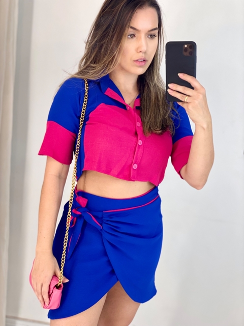 Conjunto Sabrina Azul / Pink