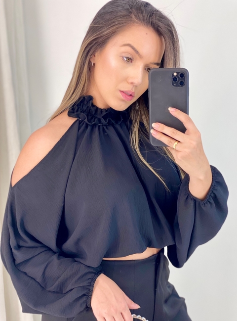 Blusa Morcego Preta