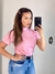 Blusa de gola rosa claro - comprar online