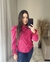 camisa com punho rosa