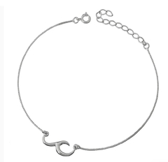 tornozeleira onda mar oceano (ródio claro) - comprar online