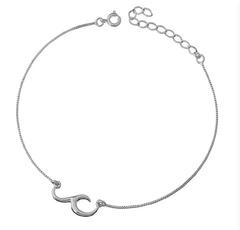 tornozeleira onda mar oceano (ródio claro) - comprar online