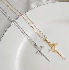 colar FÉ dourado - comprar online