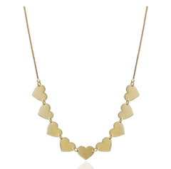 Colar choker corações (dourado) na internet