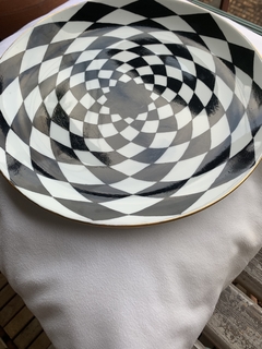caleidoscópio em preto e branco