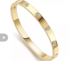 Bracelete C Zircônia Dourado - comprar online