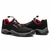 Sapato de Segurança Em Microfibra Bico de PVC - Preto e Vermelho - Estival - RG Safety - Calçados de Segurança, Adventure e EPIs