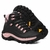 Bota Feminina N7 em Couro - Preto e Rosa - Via Livre - loja online