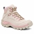 Bota Feminina N7 em Couro - Bege e Rosa - Via Livre
