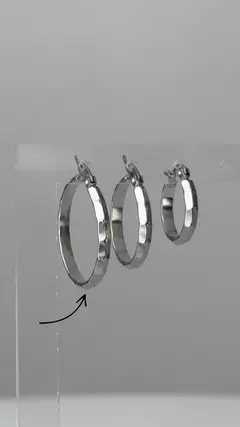 Argollas Facetadas 2,5cm | Acero Quirurgico en internet