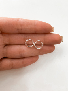 Argollas cubanas 1 cm | Plata 925 - comprar online