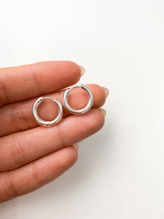 Argollas Viza 1,4 cm Acero Blanco - comprar online