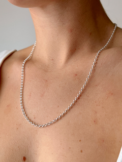 Cadena rolo 3mm | Acero Blanco - tienda online