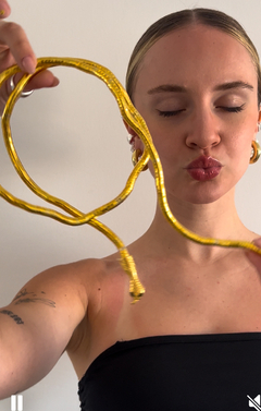 Choker/Brazalete Cobra Regulable | Fantasia Dorado en internet