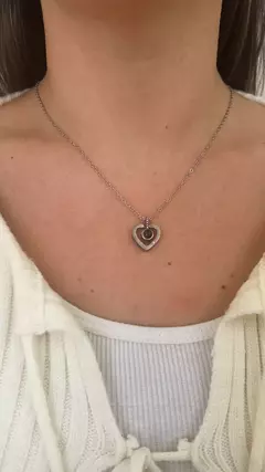 Cadena Corazón Te amo 100 idiomas | Acero Quirurgico - comprar online