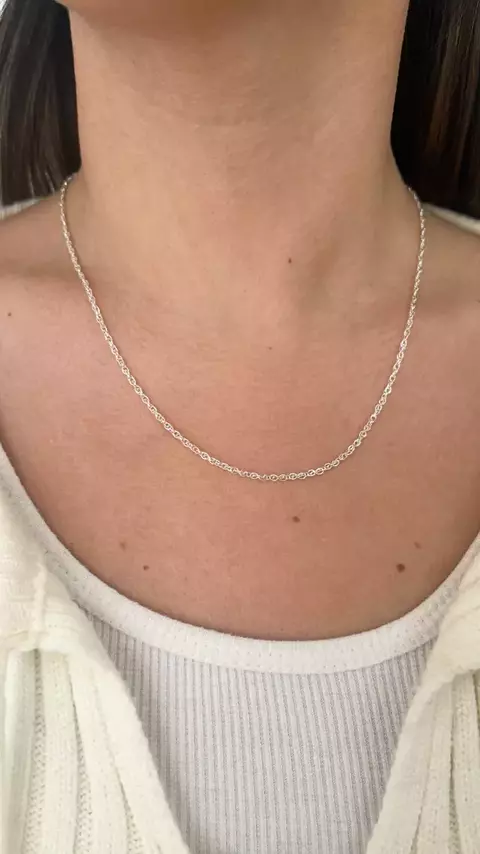 Cadena Enroscadita | Acero Blanco