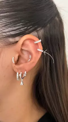 Argollas Magali 1cm | Plata 925 en internet