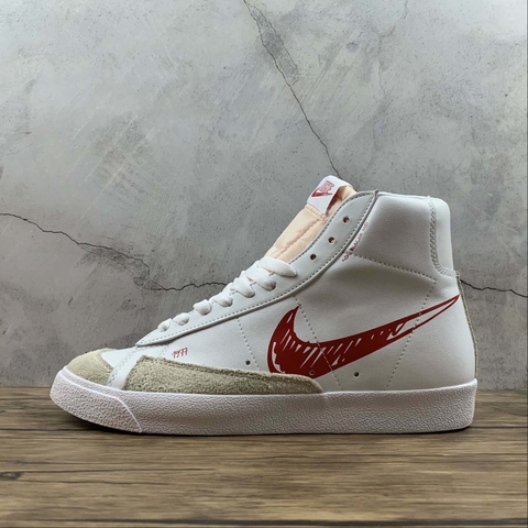 Blazer Mid 77 Sketch White Red