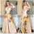 Imagem do Vestido Longo salopete + Top com bojo Estampado Crepe Florença