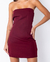 Vestido Curto Sem Alça Marsala na internet